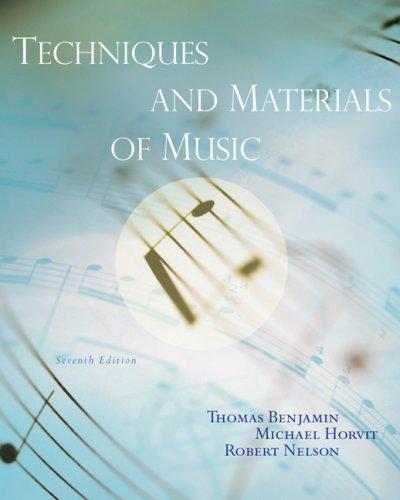 Cover for Techniques and Materials of Music