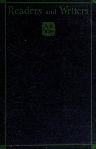 Cover for Readers and writers (1917-1921). --
