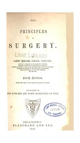 Cover for The Principles of surgery