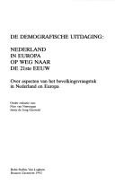 Cover for De Demografische uitdaging