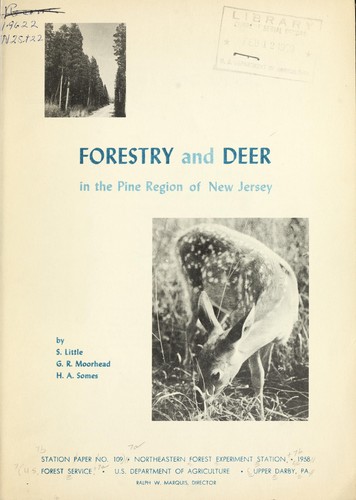 Cover for Forestry and deer in the Pine Region of New Jersey