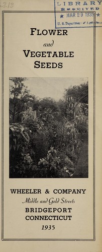 Cover for Flower and vegetable seeds, 1935