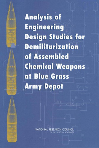 Cover for Analysis of engineering design studies for demilitarization of assembled chemical weapons at Blue Grass Army Depot