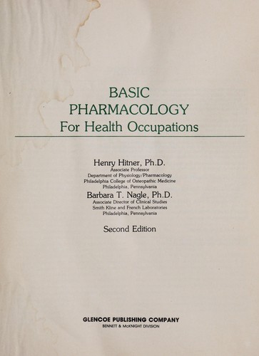 Cover for Basic pharmacology for health occupations