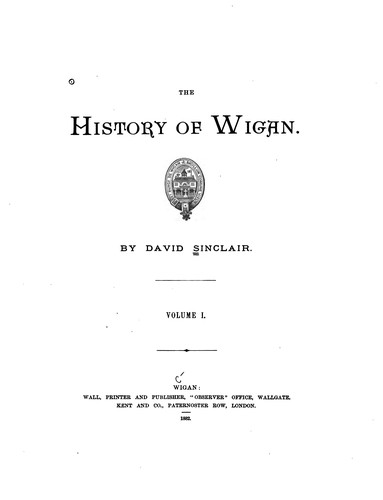 Cover for The history of Wigan