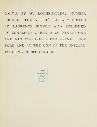 Cover for Goya