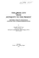 Cover for The Greek City from Antiquity to Present