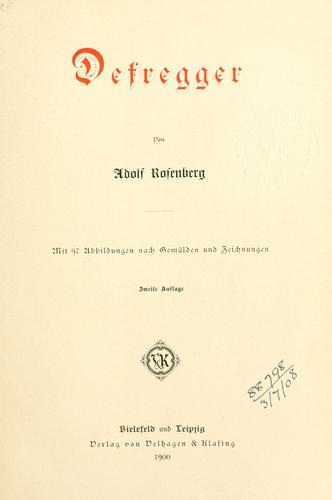 Cover for Defregger.