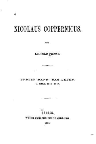 Cover for Nicolaus Coppernicus