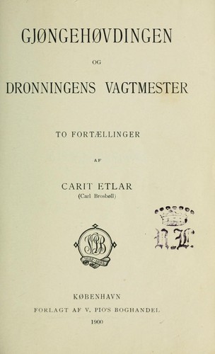 Cover for Gjøngehøvdingen, og Dronningens vagtmester