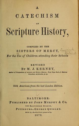 Cover for A catechism of Scripture history