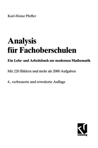 Cover for Analysis für Fachoberschulen
