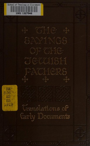 Cover for Sayings of the Jewish fathers