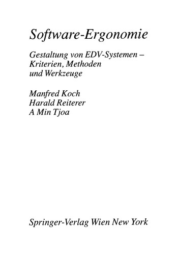 Cover for Software-Ergonomie