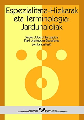 Cover for Espezialitate hizkerak eta terminologia