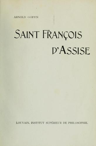 Cover for Saint François d'Assise