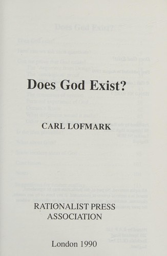 Cover for Does God Exist?
