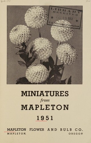Cover for Miniatures from Mapleton, 1951