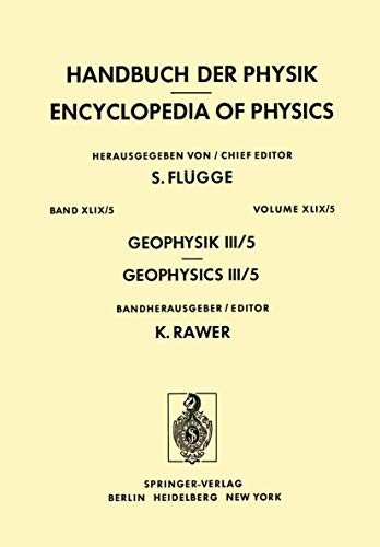 Cover for Geophysik III / Geophysics III