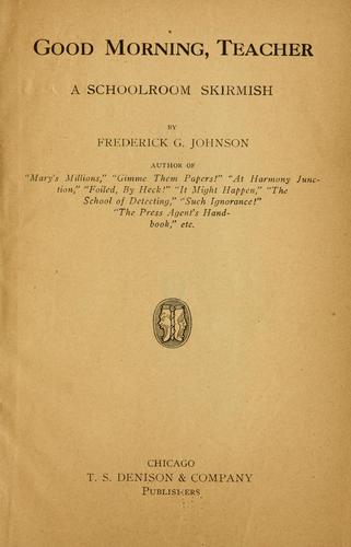 Cover for Good morning, teacher