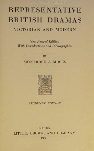 Cover for Representative American Dramas National and Local