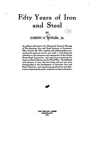 Cover for Fifty years of iron and steel