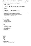 Cover for Natural language understanding and logic programming