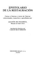 Cover for Epistolario de la Restauración