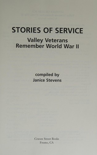 Cover for Stories of service