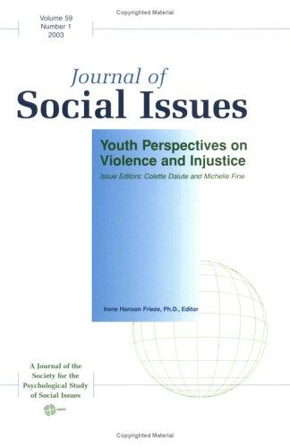 Cover for Youth Perspectives on Violence and Injustice (Journal of Social Issues)