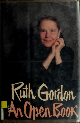Cover for Ruth Gordon, an open book