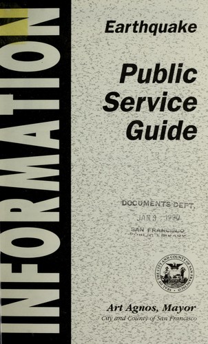 Cover for Earthquake public service guide