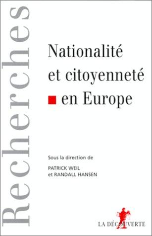 Cover for Nationalité et citoyenneté en Europe