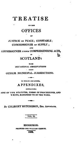 Cover for Treatise on the Offices of Justice of Peace, Constable, Commissioner of Supply, and Commissioner ...
