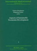 Cover for Aspects of Sustainable Economic Development (Internationale Marktwirtschaft, Bd. 1)