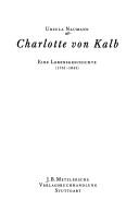 Cover for Charlotte von Kalb