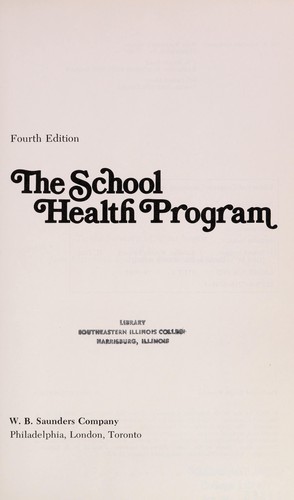 Cover for The school health program