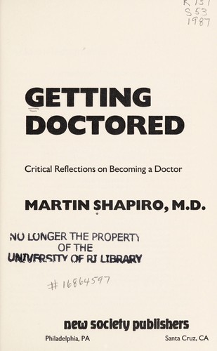 Cover for Getting Doctored