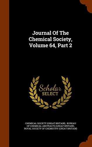 Cover for Journal Of The Chemical Society, Volume 64, Part 2