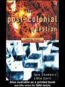 Cover for The Post-colonial question