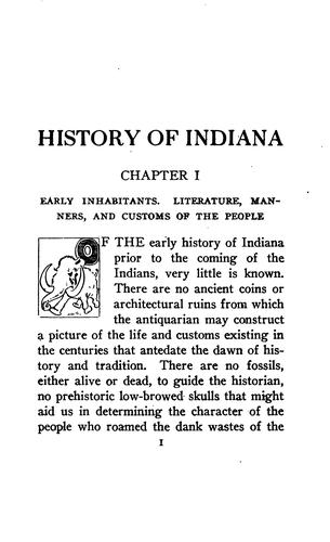 Cover for History of Indiana