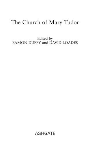 Cover for CHURCH OF MARY TUDOR; ED. BY EAMON DUFFY.