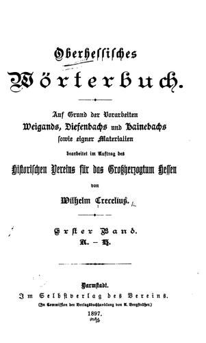 Cover for Oberhessisches Wörterbuch