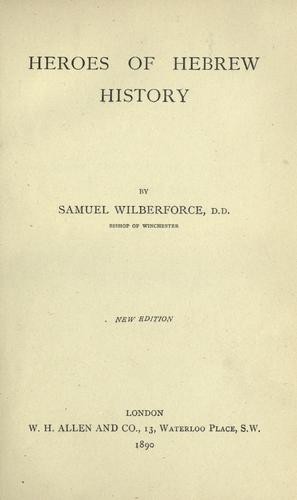 Cover for Heroes of Hebrew history.