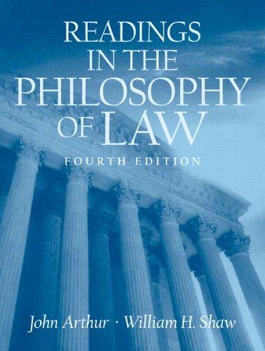 Cover for Readings in the philosophy of law