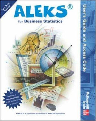 Cover for ALEKS for Business Statistics User's Guide and  Access Code (Stand Alone for 2 semesters)