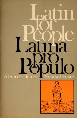 Cover for Latin for people .