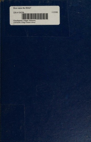Cover for How came the Bible?