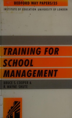 Cover for Training for School Management
