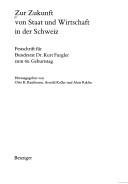 Cover for Zur Zukunft von Staat und Wirtschaft in der Schweiz